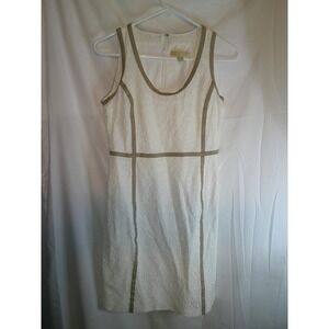 Michael Kors White Lace Dress Sleeveless Sheath‎ Career Party Size 4